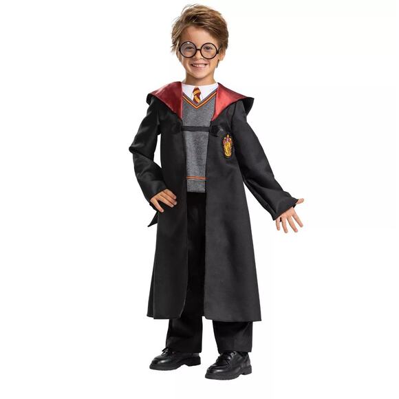 Harry Potter Kids' Halloween Costume Top with Attached Robe Size S (4-6) New - Picture 1 of 13